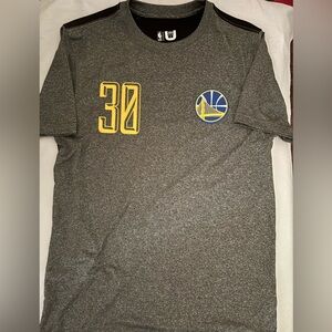 NBA Steph Curry #30 Heather Gray Dri-Fit T-Shirt with Yellow Logo